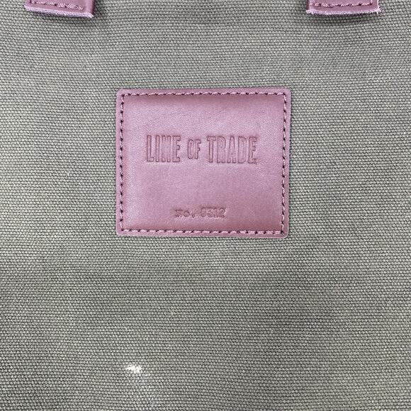Line of Trade Weekender Green Canvas And Leather Bag Large - Picture 4 of 7